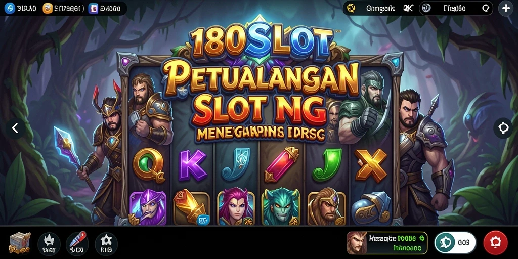 Tampilan gameplay <strong>180SLOT</strong> dengan karakter dan slot yang menantang.