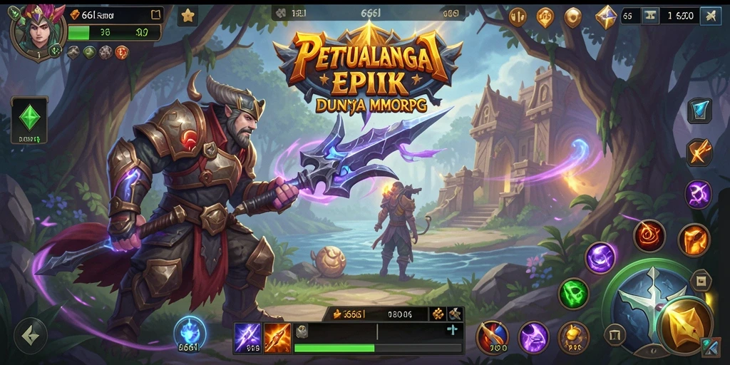 Tampilan menakjubkan dari gameplay MMORPG 666I yang seru.