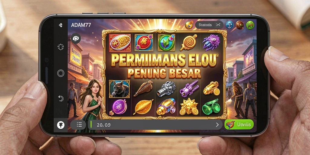 Screenshot utama ADAM77 menampilkan gameplay Slot yang menarik.
