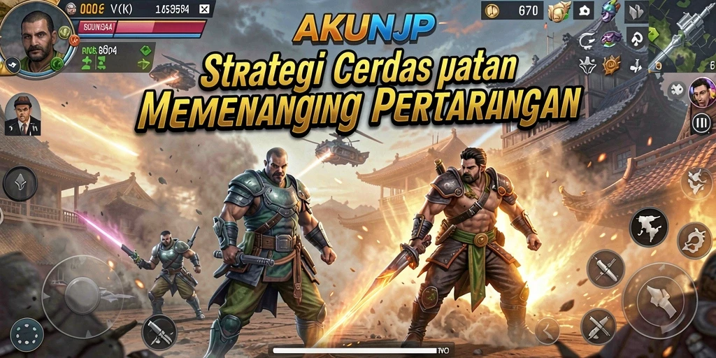 Tampilan gameplay AKUNJP yang menegangkan dan strategis.