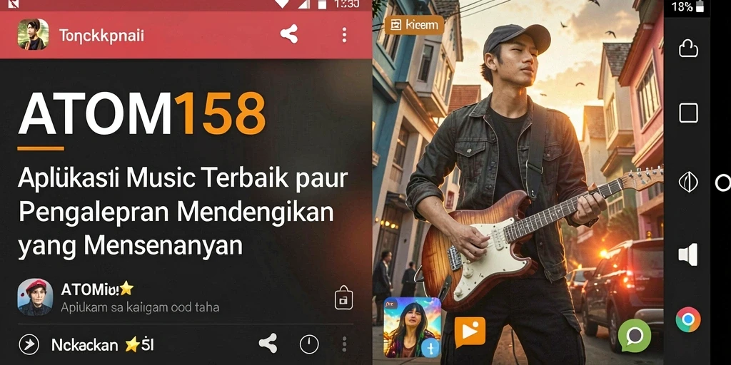 Tampilan gameplay ATOM138 yang menarik dan penuh warna.