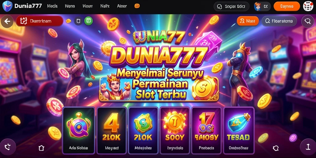 Screenshot gameplay DUNIA777 menampilkan grafis Slot yang menakjubkan.
