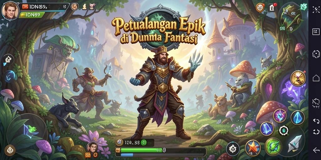 Screenshot menampilkan aksi mendebarkan dalam permainan petualangan IDN89.