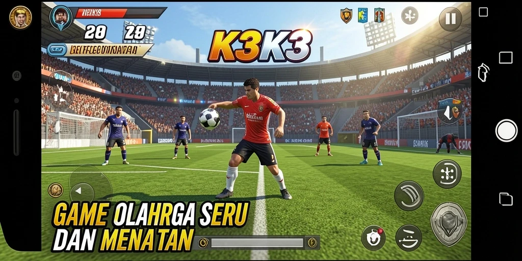 Tampilan gameplay K3K3 yang mendebarkan dan menyenangkan.