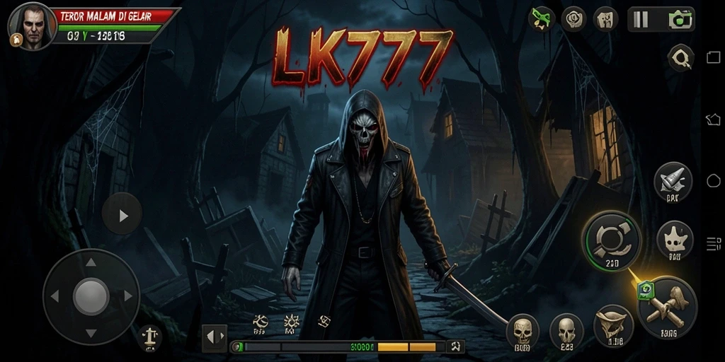Tangkapan layar gameplay LK777 yang menampilkan suasana mencekam.