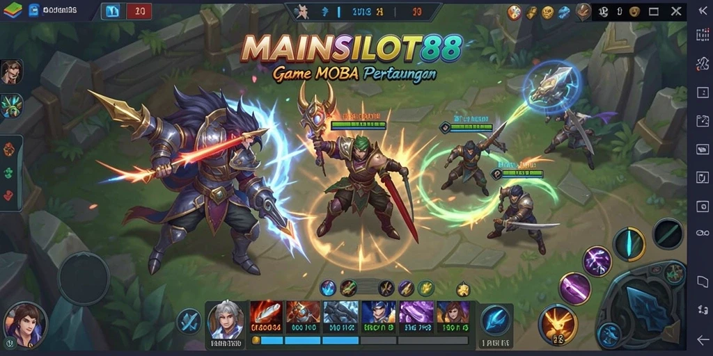 Tampilan gameplay MOBA yang menegangkan di MAINSLOT88.