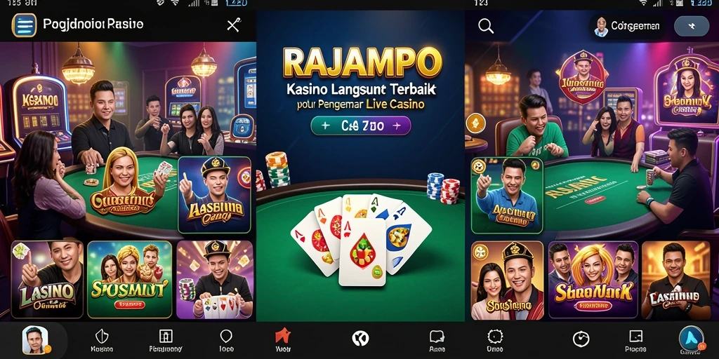 Tampilan gameplay langsung di RAJAMPO dengan dealer profesional.