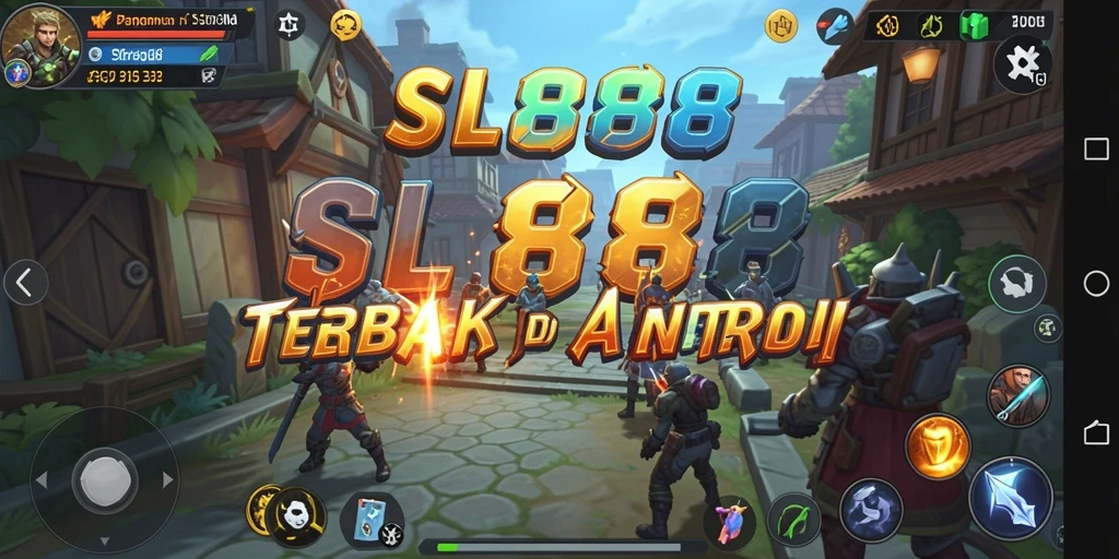 Screenshot gameplay SL888 menampilkan aksi pertempuran yang seru.