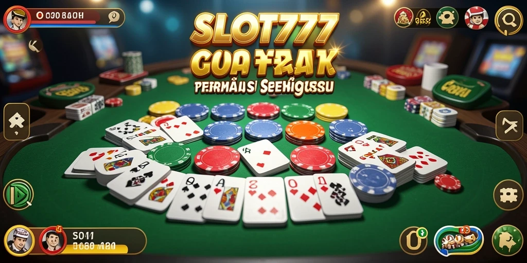 Screenshot menunjukkan gameplay seru dari SLOT777 dengan fitur gaple.