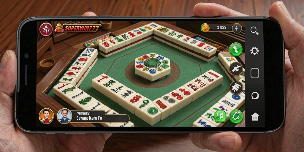 Screenshot <strong>SUPERWIN777</strong> yang menunjukkan gameplay Mahjong yang seru.