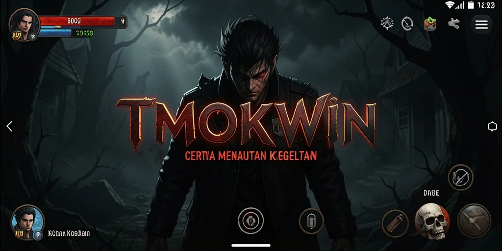 Screenshot gameplay TMOKWIN menampilkan suasana menegangkan yang mengerikan.