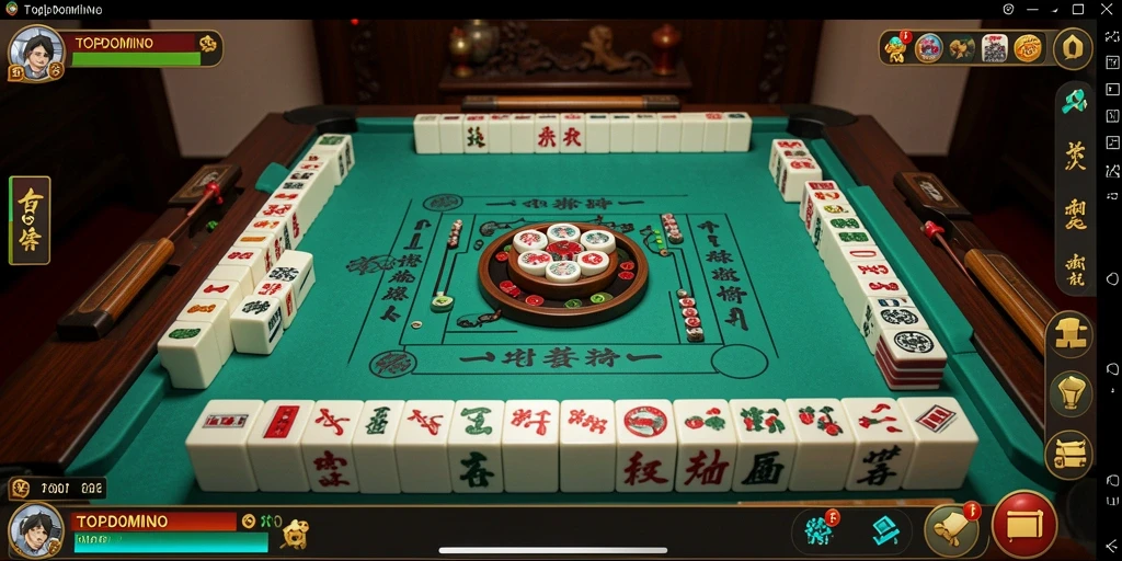 Tampilan gameplay <strong>TOPDOMINO</strong> yang seru dan menantang.