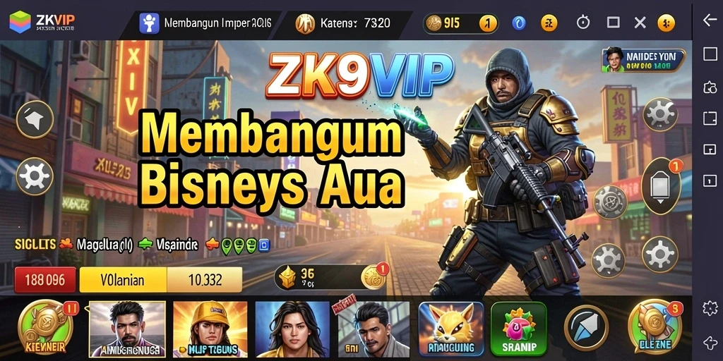 Screenshot gameplay ZK9VIP yang menunjukkan bisnis yang sedang berkembang.